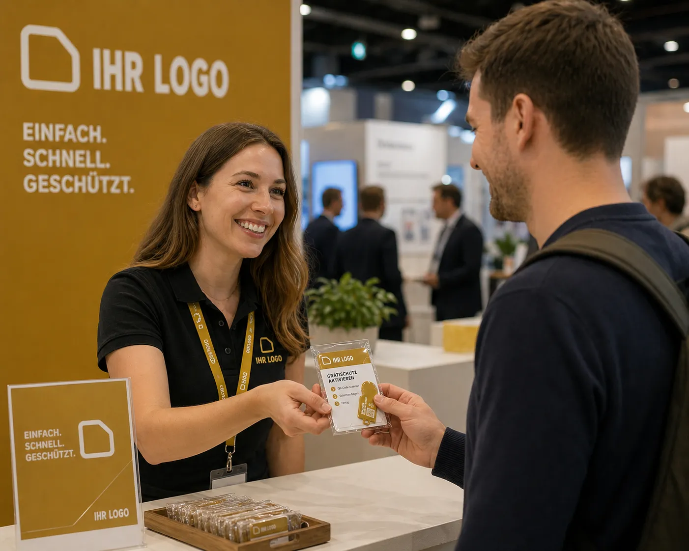 Übergabe des Einkaufswagenlösers