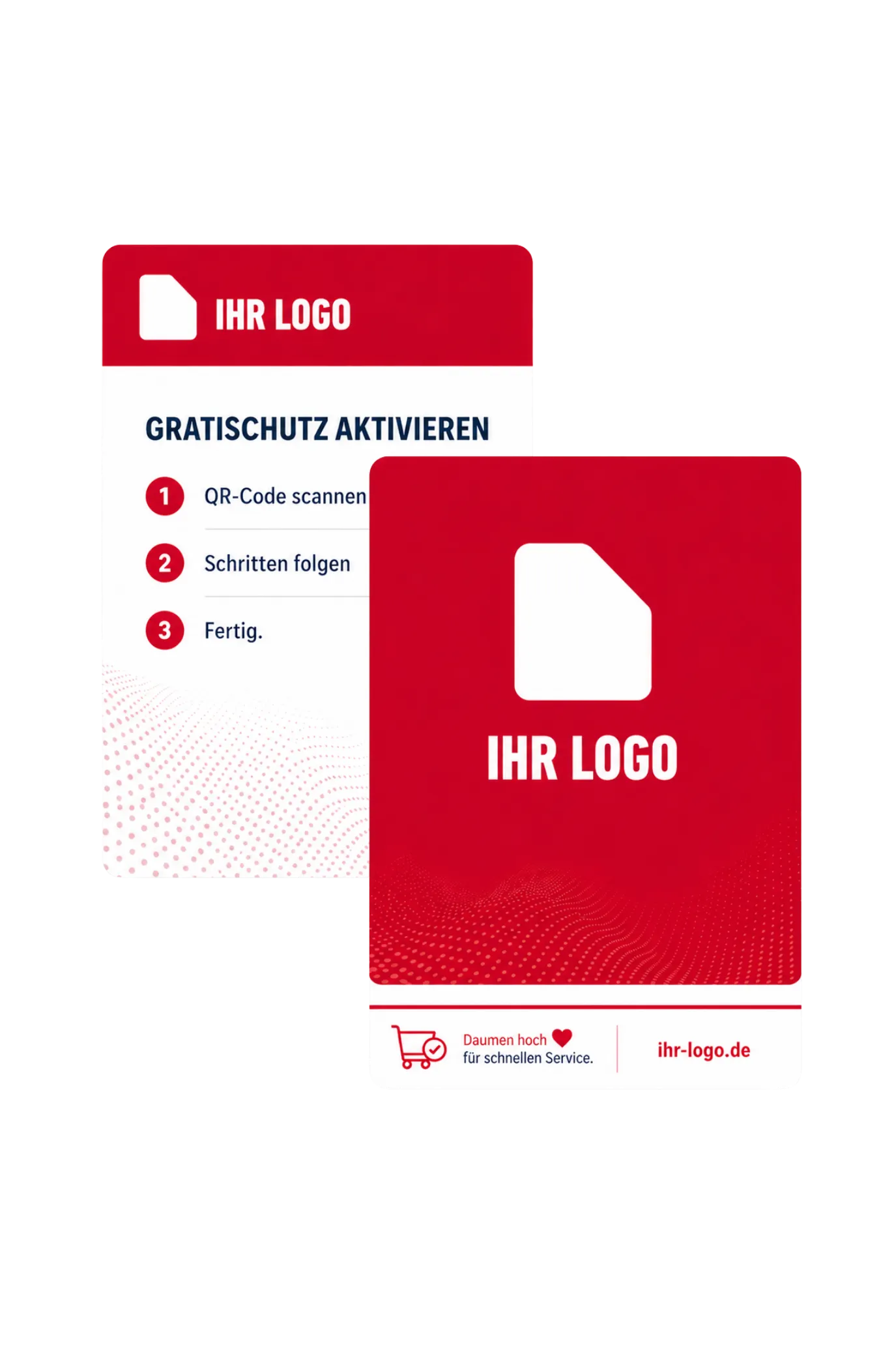 Beilegekarte mit QR-Code