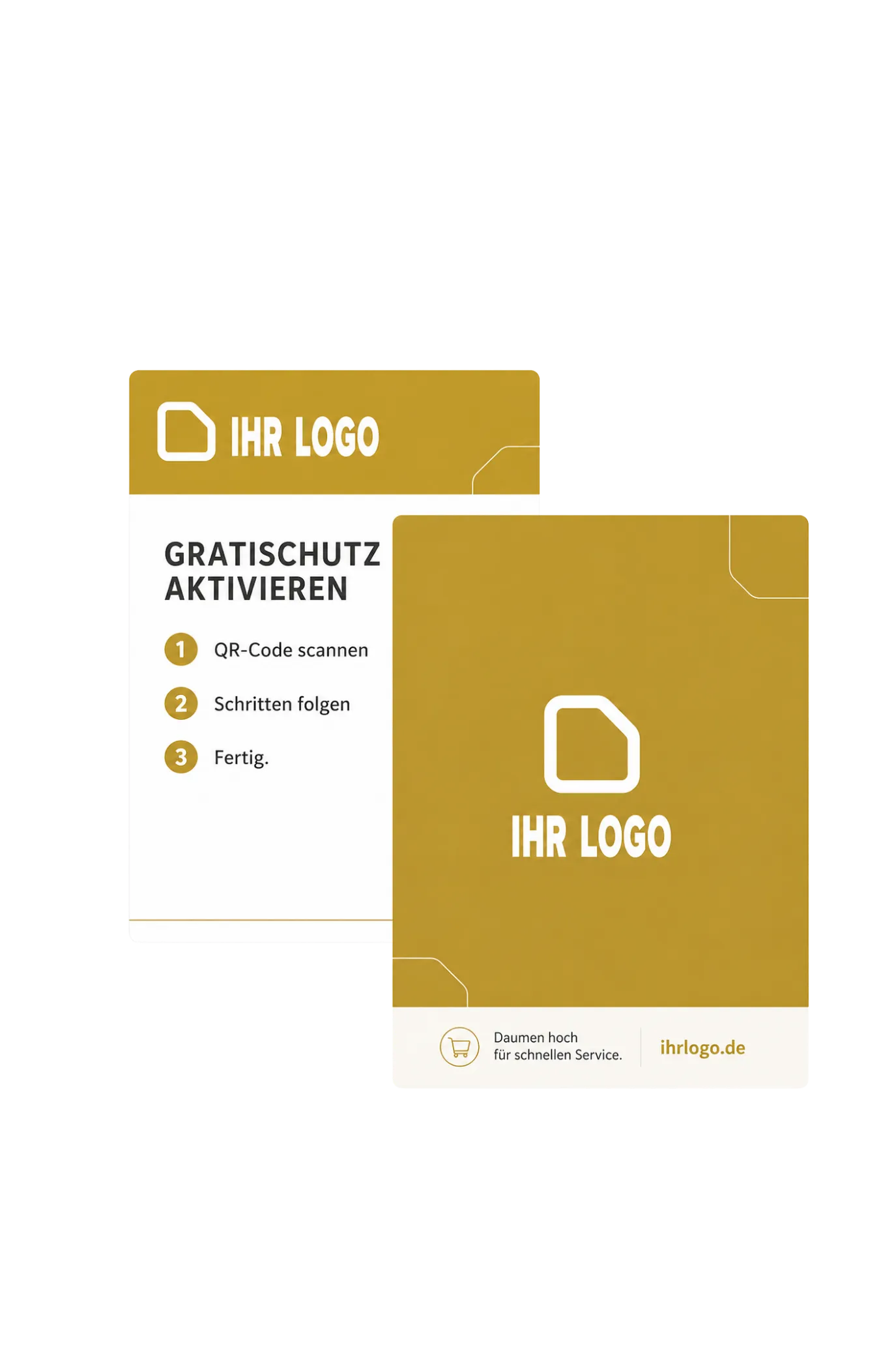 Beilegekarte mit QR-Code