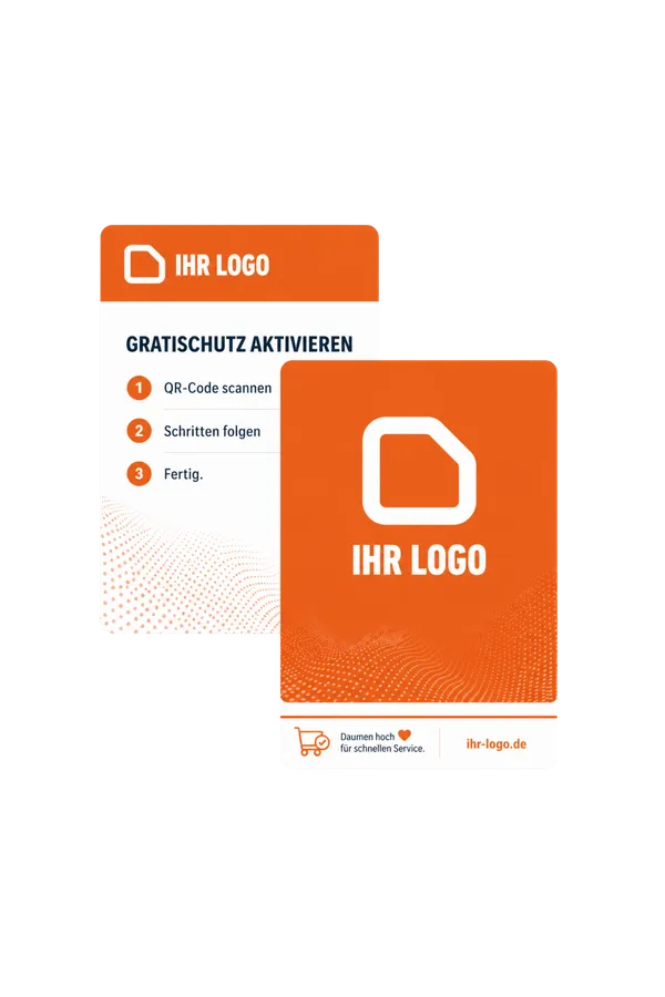 Beilegekarte mit Anleitung