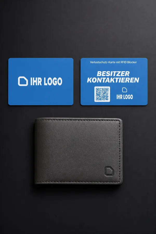 Aktiver RFID-Blocker mit BrandTag QR-Code