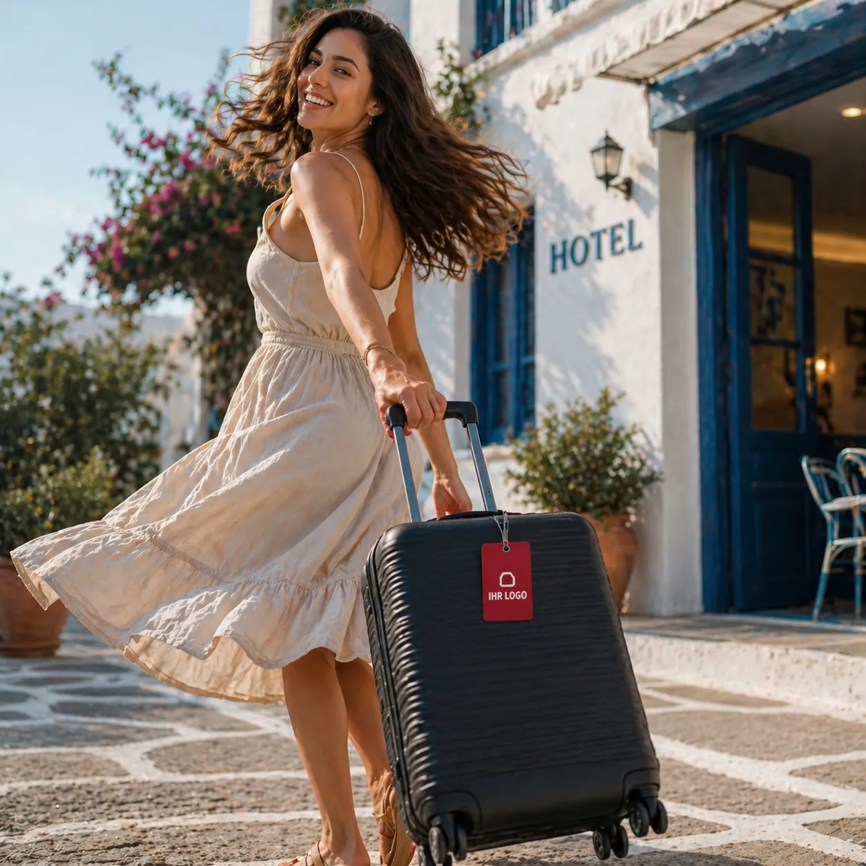 Kofferanhänger – Markenmoment beim Reisen