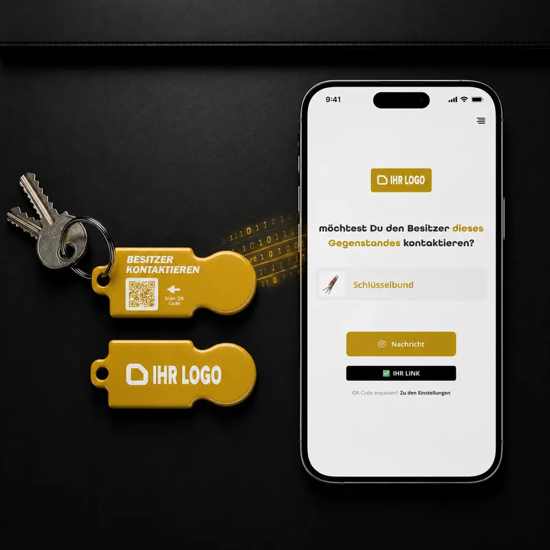 Žeton za kolica s logom tvrtke i NFC QR kodom